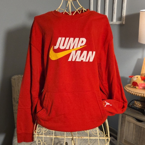 Jump Red and Yellow Crewneck Sweater - Picture 1 of 9